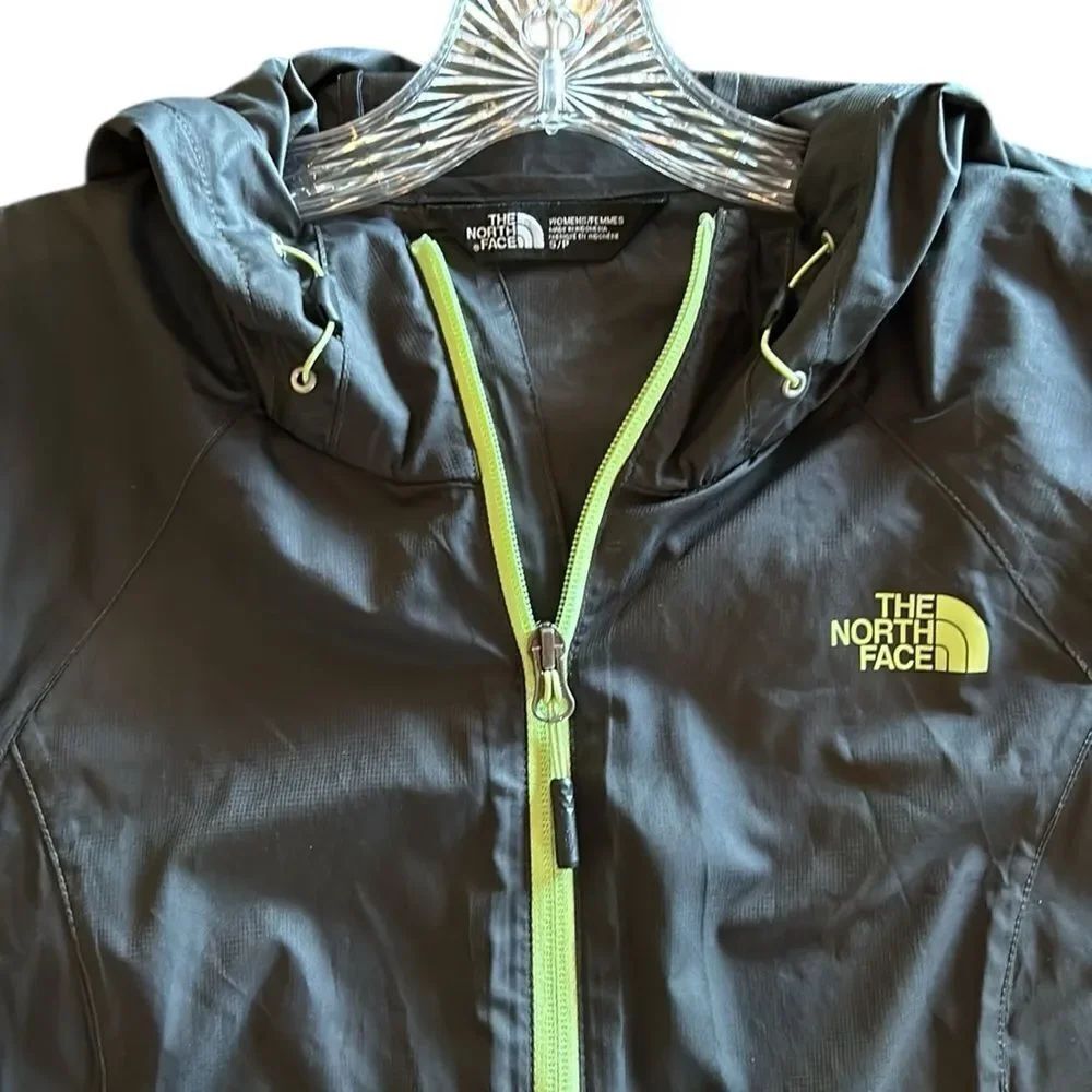 The North Face Windwall Black Jacket with Lime Accents